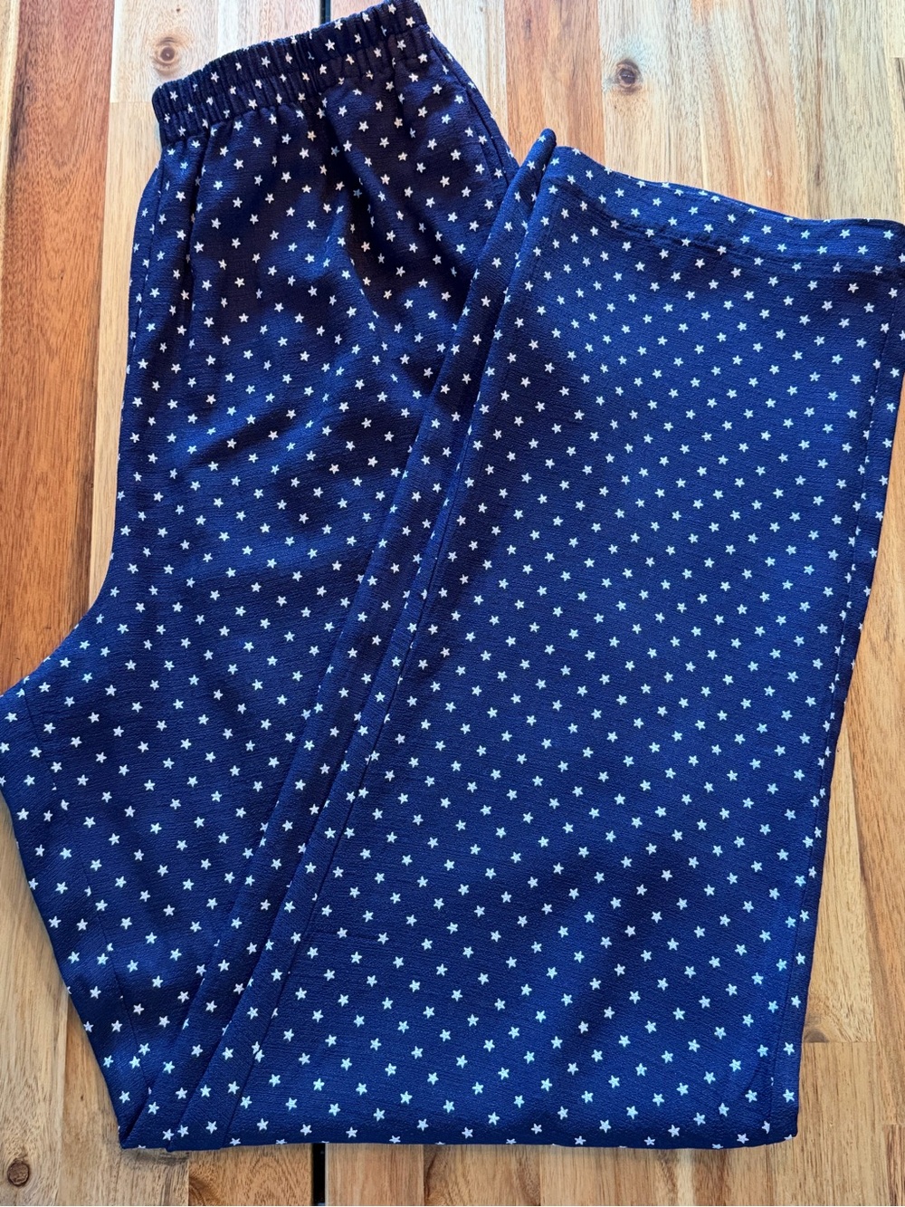 Vintage Calvin Klein Brown Label Made in France Navy Star Print Pants